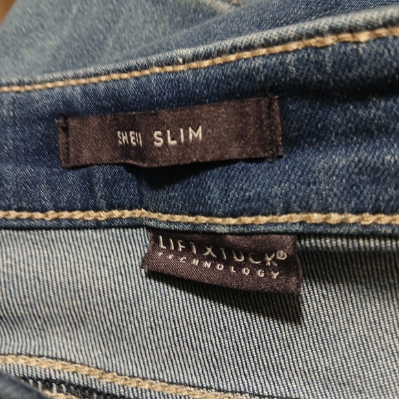 NYDJ Sheri Slim Jeans Straight 27" Inseam Medium Blue Wash Windham Lift Tuck - Picture 8 of 10